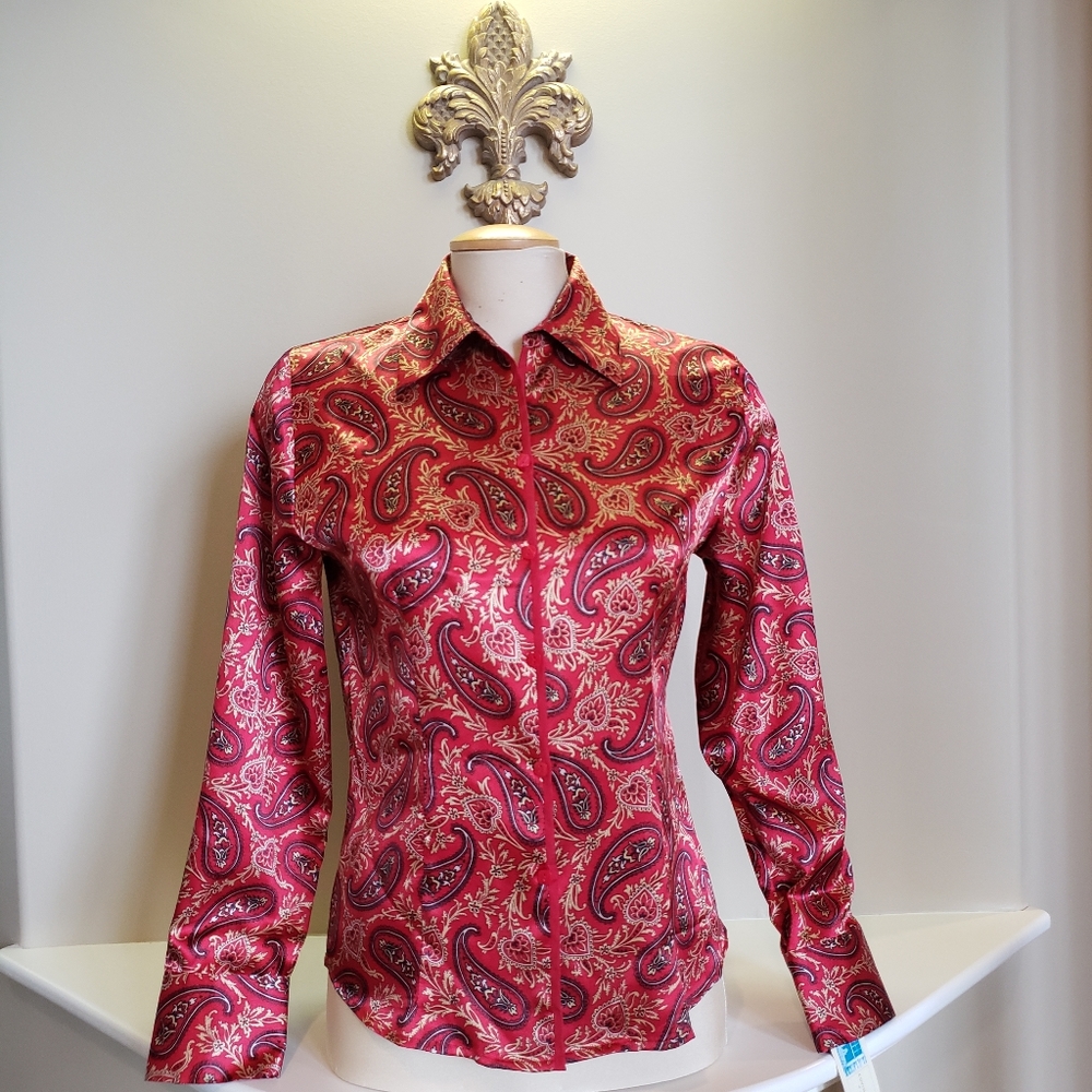 2/$29 Paisley pattern blouse.